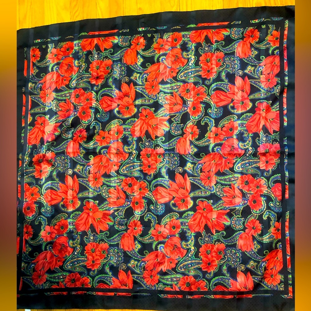 Large floral scarf